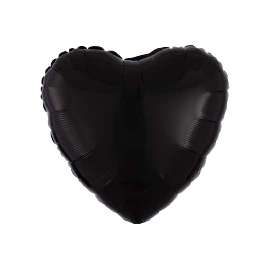 17&#x22; Black Heart Mylar Balloon